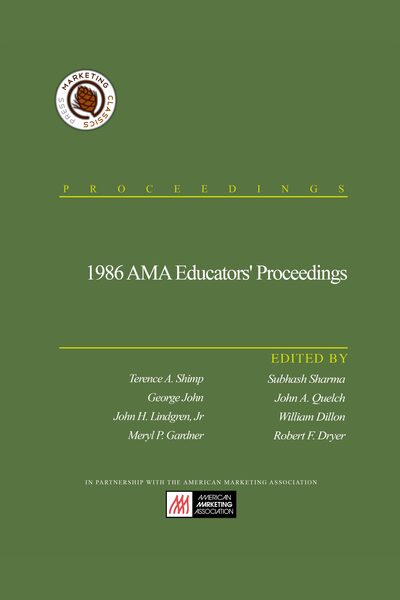1986 AMA Educators’ Proceedings, Series #52