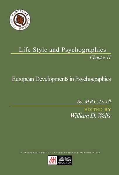 Chapter 11: European Developments in Psychographics