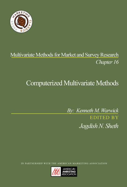 Chapter 16: Computerized Multivariate Methods cover