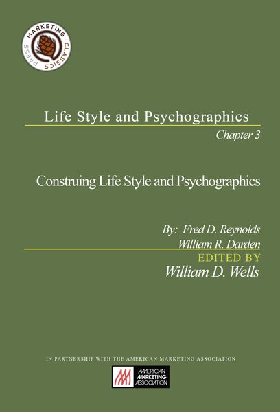 Chapter 3: Construing Life Style and Psychographics