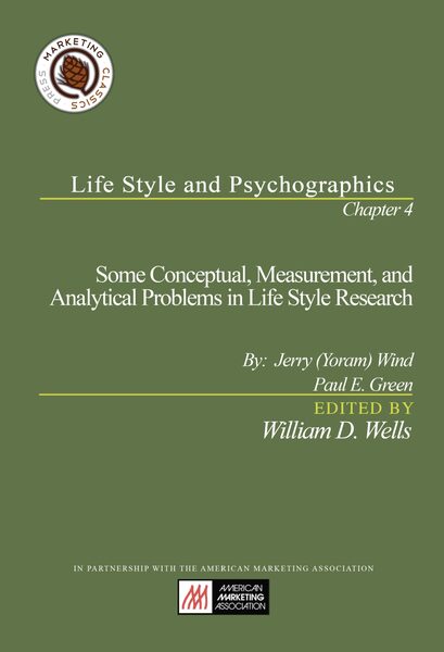 Chapter 4: Some Conceptual, Measurement, and Analytical Problems in Life Style Research