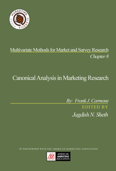Chapter 8: Canonical Analysis in Marketing Research