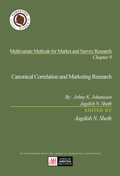 Chapter 9: Canonical Correlation and Marketing Research