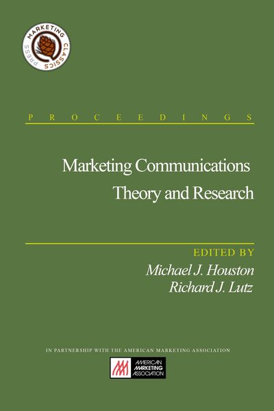 Marketing Communications – Theory and Research