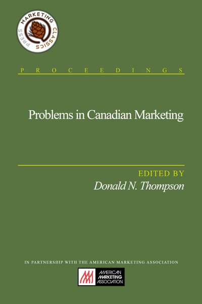 Problems in Canadian Marketing cover